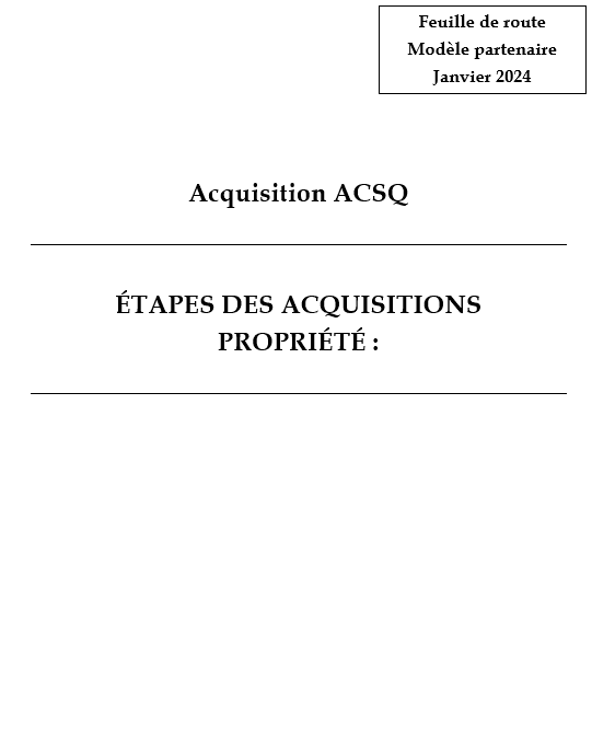 Modèle feuille de route ACSQ
